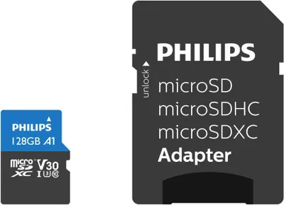 Produktbild von Philips Ultra Pro FM12MP65B - Karta pamięci flash (adapter SD w zestawie) - 128 GB - A1 / Video Class V30 / UHS-I U3 / Class10 - microSDXC