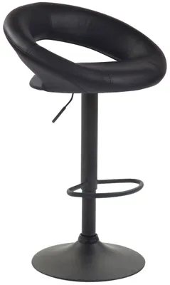Obrázek produktu pro Olinda, barová stolička, umělá kůže, barva: černá, rozměry: 53x47x80 cm
