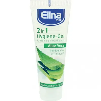 Produktbild von Elina Aloe Vera Hygiene Hand Oberflächen Gel 75ml 2in1 in Tube Hände Reinigungsgel Hygienegel