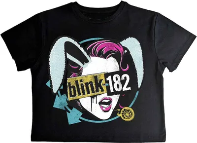 Image de Blink 182 - « Blind Date » Haut court pour femmes RO12628 (XXL) (noir)