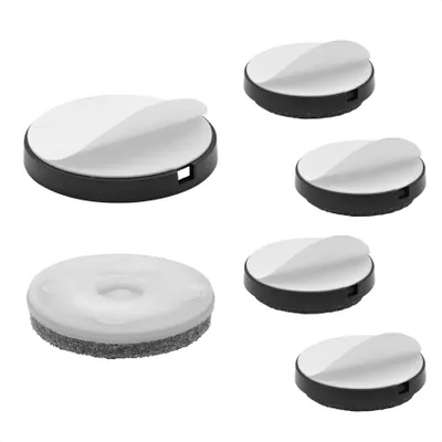 Produktbild von WAGNER QuickClick® Filzgleiter ULTRASOFT - 4er-Set zum Kleben, 4x Basis + 4x Gleiteinsatz Ø 50 mm, DE Ware - 15830600