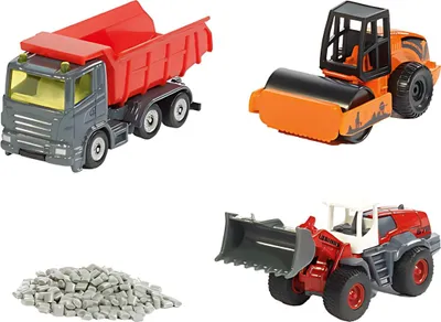 Produktbild von Siku Gift set Straßenbau, Fahrzeug-Set, 3 Jahr(e), Metall, Kunststoff, Mehrfarbig
