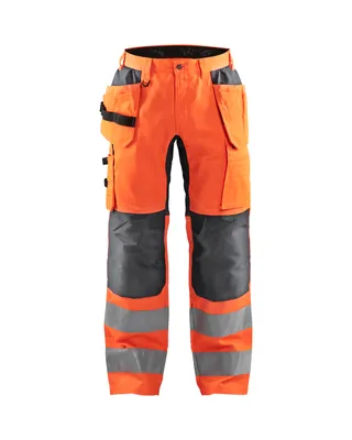 Produktbild von Blakläder® High Vis Arbeitshose mit Stretch High Vis 1552 1811 in div. Farben, Farbe:high vis orange/mittelgrau, Größe:D92 (D23)