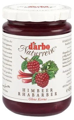 Immagine prodotto di Darbo Confettura di lamponi e rabarbaro Extra Naturale senza semi 450g