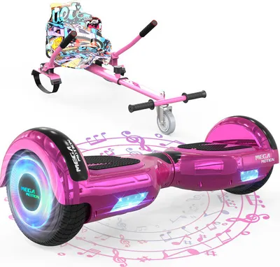 Produktbild von MEGA MOTION 6.5 Hoverboard mit sitz hoverkart GO-Kart für Kinder mit LED Leuchten & Bluetooth Musik Skateboard