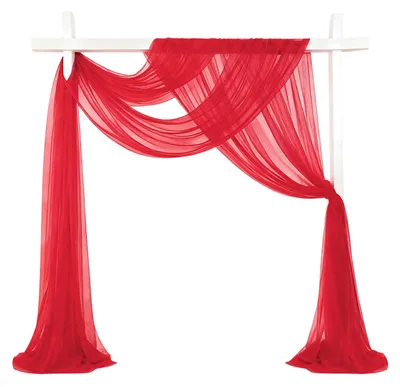 Chiffon-Bogenschleier 10 m x 80 cm hellrot