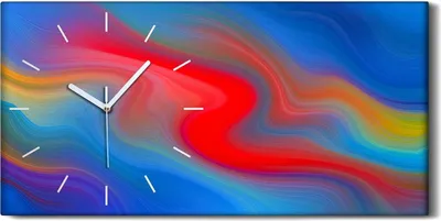 Produktbild von Wandbild Leinwand Bilder Wanduhr Geräuschlos 60x30 Malerei Abstrakte Kunst - weiße Hände