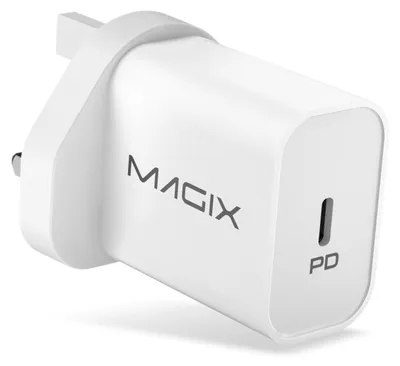 Productafbeelding van Magix USB Type-C oplader, PD 3.0, 20W, 3A. Sneloplaadadapter met een uitgang van 3A, geschikt voor