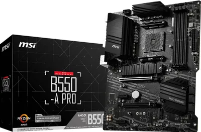 Produktbild von MSI B550-A PRO (AMD AM4, DDR4, M.2, USB 3.2 Gen 2, HDMI, ATX Motherboard)