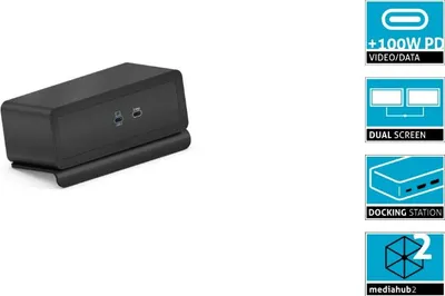 Produktbild von PureLink mediahub2 USB-C Docking Station 100W PD schwarz