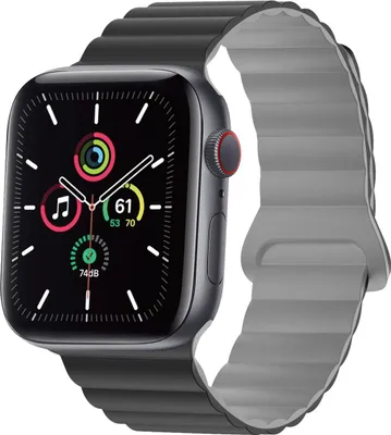 Image de Bracelet magnétique en silicone imoshion pour Apple Watch | 38/40/41/42 mm - Noir / Gris