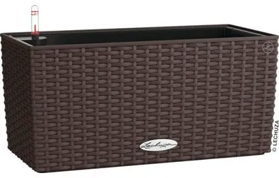 Obrázek produktu pro Plastový samozavlažovací truhlík Lechuza Balconera Cottage 40 x 19 x 19 cm mocha včetně zavlažovacího systému, ukazatele hladiny vody a vložky na rostliny