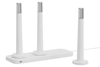 Produktbild von kalb | kalb LED Akku Tischleuchte Palma Dimmbar Warmweiß Touch IP44 Weiß 3er Set