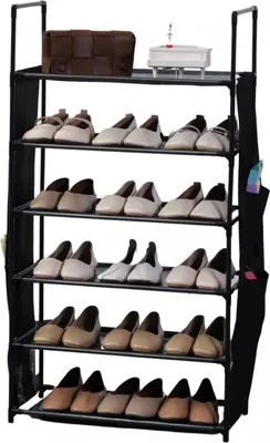 Immagine prodotto di Herzberg, scaffale per scarpe a 6 strati - 47x100cm nero
