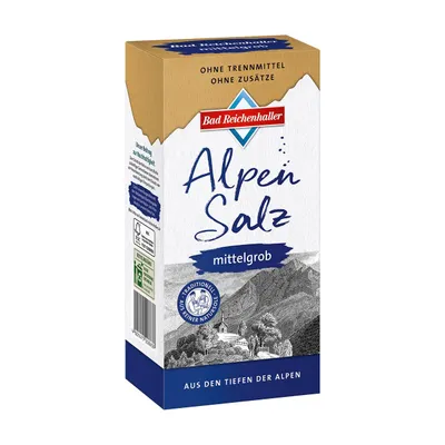 Zdjęcie produktu dla Bad Reichenhaller 2957824001 Bad Reichenhaller Alpen Salz, 1,0 kg