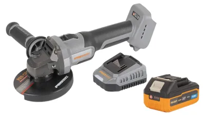 Zdjęcie produktu dla Procraft Industrial AG125Abb Akumulatorowa szlifierka kątowa 20 V 125 mm bezszczotkowa + 1x akumulator 4,0 Ah + ładowarka