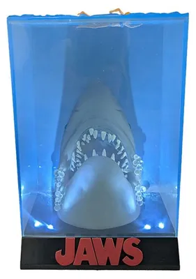 Productafbeelding van Jaws 3D poster, PVC figuur, 50e jubileum, met LED-verlichting, 26 cm