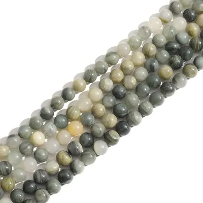 Immagine prodotto di Perle in vetro verde "Gräser" da 6 mm, ideali per la creazione di gioielli