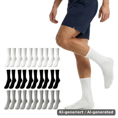 Produktbild von Herren Socken 15 Paar - Tennissocken & Sportsocken, KI-generiertes Bild