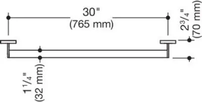 Produktbild von HEWI 900.36.06440 Haltegriff, d:32, L=762mm,