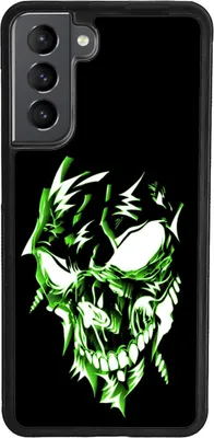 Produktbild von TPU Silikon Hülle für Samsung Galaxy S23 Handy Cover Case Schutzhülle Handyhülle Bumper MOTIV 44 Skull grün