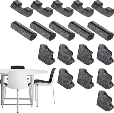 Produktbild von Famanu Stuhlbeinschutz - Filz Möbelgleiter - Bodenschutz - Antirutsch Möbelunterlage - Set von 18 - A