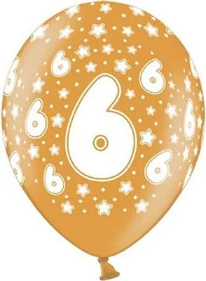 Produktbild von Luftballons mit Aufdruck zum 6. Geburtstag, 1 Stk.