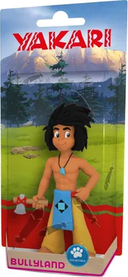 Produktbild von Bullyland 43363 - Spielfigur, aus der Serie Yakari, Kleiner Dachs mit Beil, ideal als Torten-Figur, detailgetreu, PVC-frei, tolles Geschenk für Kinder zum fantasievollen Spielen