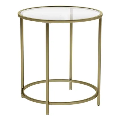 Produktbild von Runder Couchtisch aus Glas 50 x 55 cm Gold