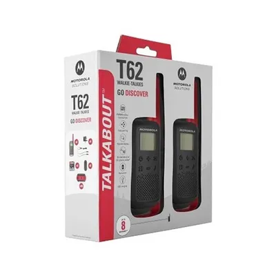 Obrázek produktu pro Motorola TALKABOUT T62, Profesionální mobilní rádio (PMR), 16 kanály/kanálů, 12500 MHz, 8000 m, LCD, Micro-USB