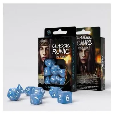 Image de Classic Runic Glacier/white Dice Set (7) (Édition italienne) – Dés – Q-Workshop