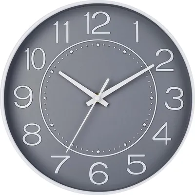 Produktbild von MODFU Wanduhren, 12-Zoll Wanduhr für Wohnzimmer, Silent Uhr, leise Quarzuhr, modernes Design, dekorative Uhr, runde Küchenuhr, leise hängende Uhr, große Ziffern, einfache Zeitablesung, Home & Living, Grau