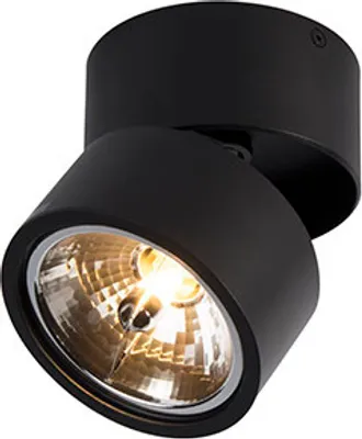 Produktbild von QAZQA - Industrie I Vintage I Moderner Spot schwarz verstellbar - Go Nine Tubo I Wohnzimmer I Schlafzimmer - Stahl Rund - LED geeignet G9