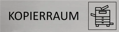 Produktbild von CombiCraft Aluminium Türschild Kopierraum 165x45mm mit 3M-Tape