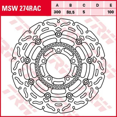 Produktbild von TRW Bremsscheibe Sportiv schwimmend MSW274RAC ER6n ER650E
