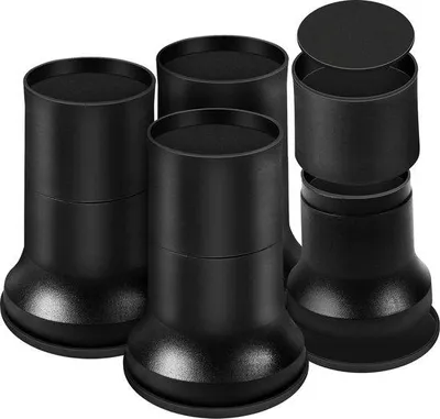 Produktbild von Famanu Möbelverhoger - Höhenverstellbar - 4 Stück Schwarz (55 cm, 10 cm, 155 cm Höhe)