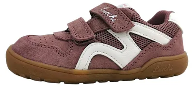 Image de Lurchi Jamin : chaussures de ville pour filles, modèle pieds nus, fermeture velcro, couleur rose, chaussures de loisirs
