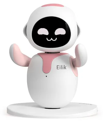 Zdjęcie produktu dla Eilik – Interaktywny robot biurowy – Inteligentny towarzysz z emocjami – Zapewnia interakcję dotykową i reaguje na ruch – Nie wymaga połączenia z Wi-Fi – Kolor różowy