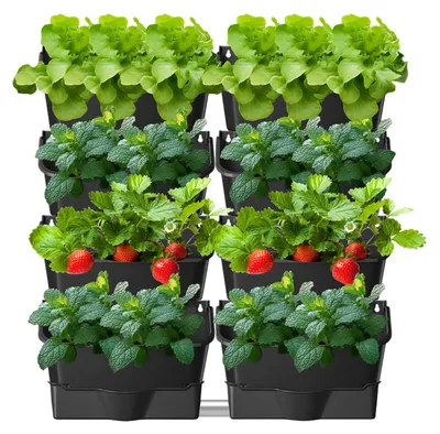 Immagine prodotto di Vasi da fiori sospesi, autoirriganti, confezione da 8 pezzi, per uso esterno