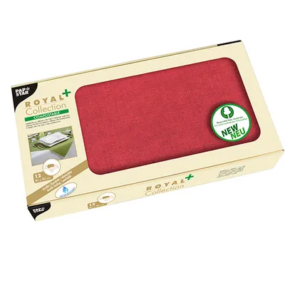 Produktbild von Papstar 85796, Quadratisch, Bordeaux, Viskose, Tischdecke, 800 mm, 64 g