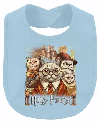 Productafbeelding van Hairy Pawter kattenmagiër, tovenaarschool, grappig cadeau, vintage, uniseks, baby, lichtblauw, one size