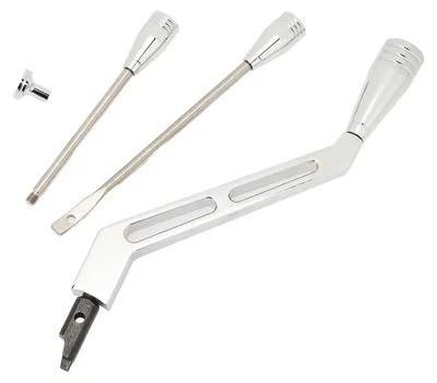 Image de Levier de changement de vitesse, clignotants, feux de détresse, kit d'inclinaison, en acier inoxydable poli de haute résistance, pour voitures et camions