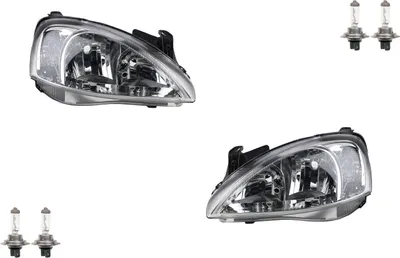 Produktbild von Scheinwerfer passend für Opel Corsa C 00- 03 mit H7 H7 Satz Links Rechts 1216142 93173253 1216139 93173254 Johns
