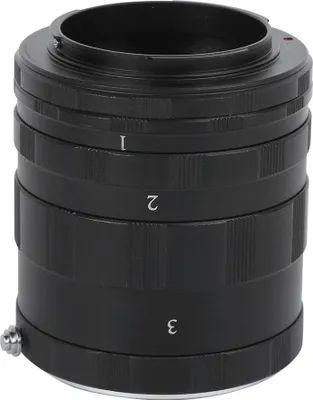 Produktbild von Aluminiumlegierung, schwarzer Spiegelreflexkamera-Makroobjektivring, Nahaufnahme-Verlängerungsadapter für Nikon AI-Mount-Kameras