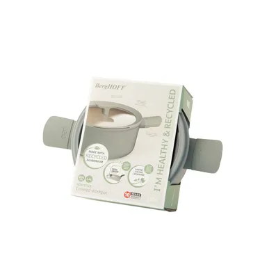 Produktbild von BergHOFF 3950429, 4,4 l, Grau, Keramik, Elektro, Gas, Halogen, Induktion, Aluminium, Grau, Phenolharz