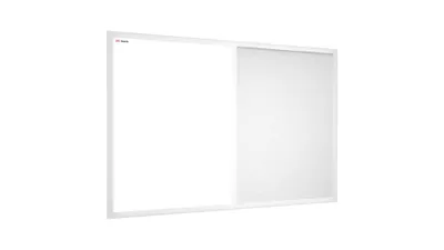 Produktbild von Kombitafel, Kork weiß / magnetisch weiß 90x60, Holzrahmen weiß lackiert