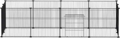 Image de TolleTour Enclos Parcs extérieurs Enclos extérieur DIY pour lapins Parc pour chiots 12 pièces 35x35cm