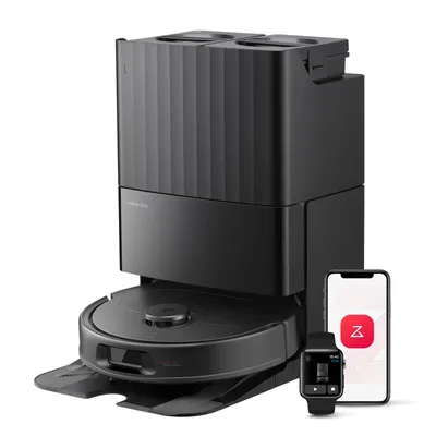 Produktbild von Roborock QV 35S Staubsauger Roboter, 10.000Pa Saugroboter (Upgrade von Qrevo Plus), Anti-Tangle-Bürsten, Anhebbare Schleudermopps (Schwarz)