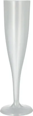 Produktbild von 100 Mehrweg Sektgläser, PP 0,1 l Ø 4,8 cm · 20,1 cm einteilig, unzerbrechlich