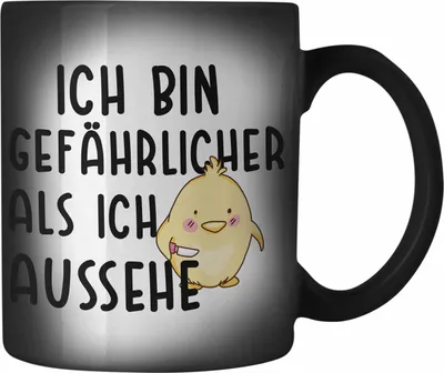 Produktbild von Trendation - Lustige Farbwechsel Zauber-Tasse Kollege Kollegin Geschenk Lustiger Spruch Karabiner Farbwechsel Zauber-Tasse Edelstahl Sprüche Sarkasmus Farbwechsel Zauber-Tassen mit Sprüchen (Schwarz)